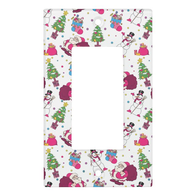 Christmas Sketch  Pattern Light Switch Cover (Front)