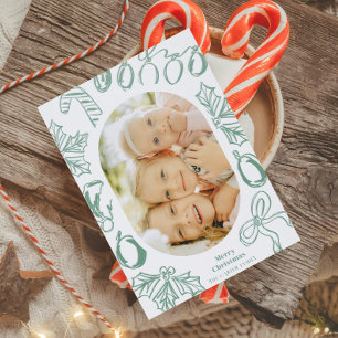 Christmas Sketches Letterpress Photo Cards