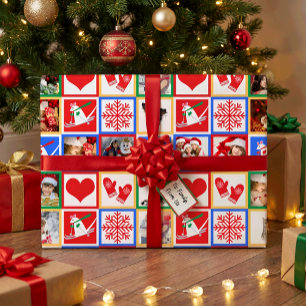 Christmas Ski Mouse 16 Favorite Family Photos Wrapping Paper Sheets