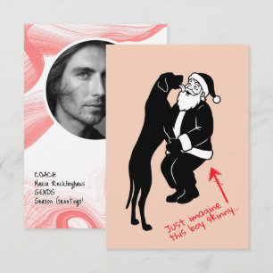 Christmas skinny Great Dane Vision Note Card