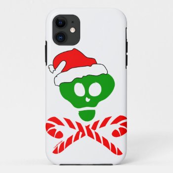 Christmas Skull Crossbones Iphone 11 Case by christmasgiftshop at Zazzle