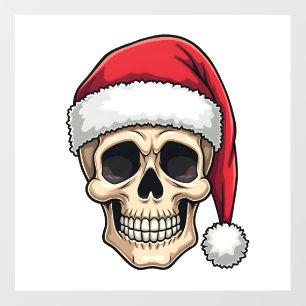 Christmas Skull Funny Santa XMES Men Women T-Shirt Wall Decal