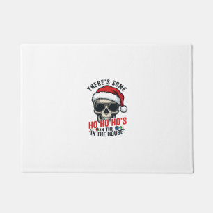 Christmas Skull Ho Ho Ho Humor Design Doormat
