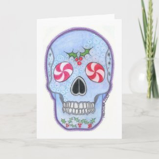 Christmas Skull Holiday Card