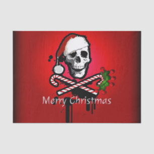 Christmas skull tissue paper