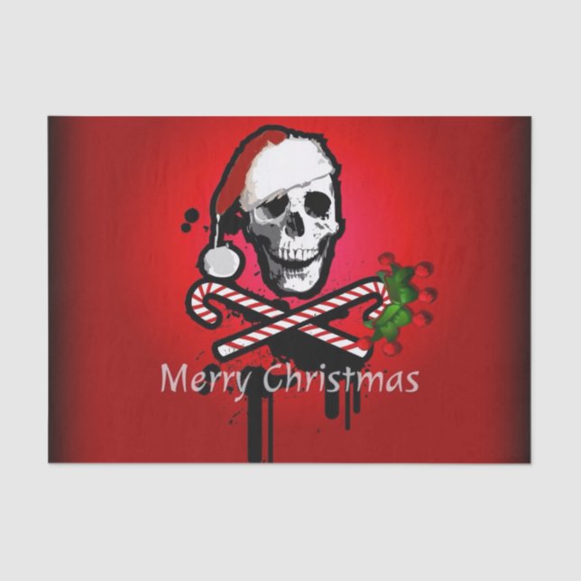 Christmas skull tissue paper (Front)