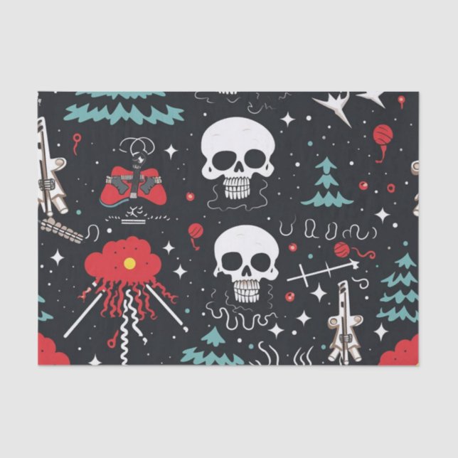 Christmas Skull Tissue Paper (Front)