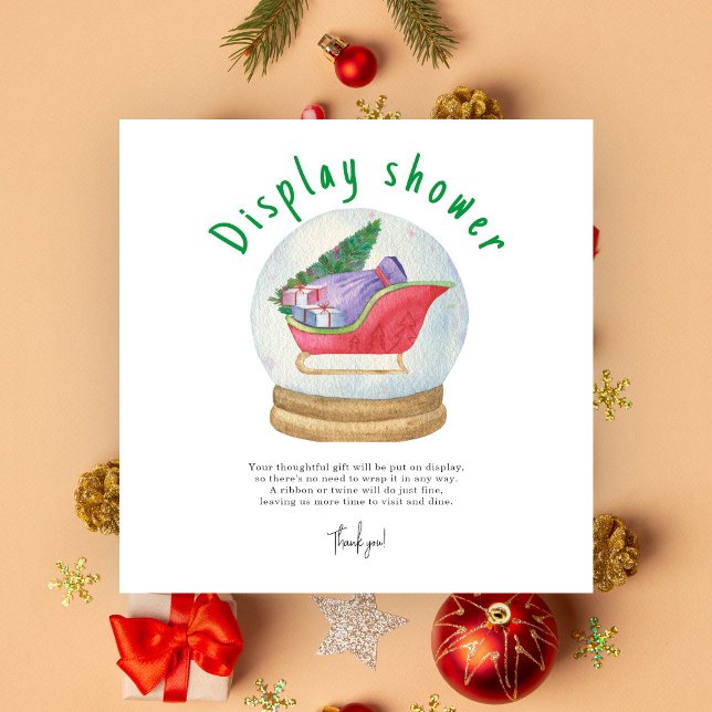 Christmas sled - display shower enclosure card (Creator Uploaded)