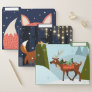 Christmas sleepy fox, fox and stars, deer and elf file folder
