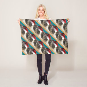 Christmas Sleepy Otter Fleece Blanket