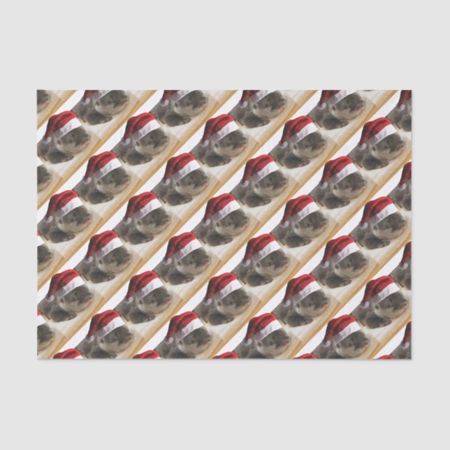 Christmas Sleepy Otter Tissue Paper (Front)