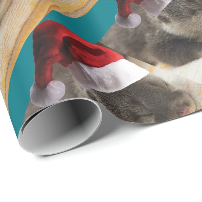 Christmas Sleepy Otter Wrapping Paper (Roll Corner)