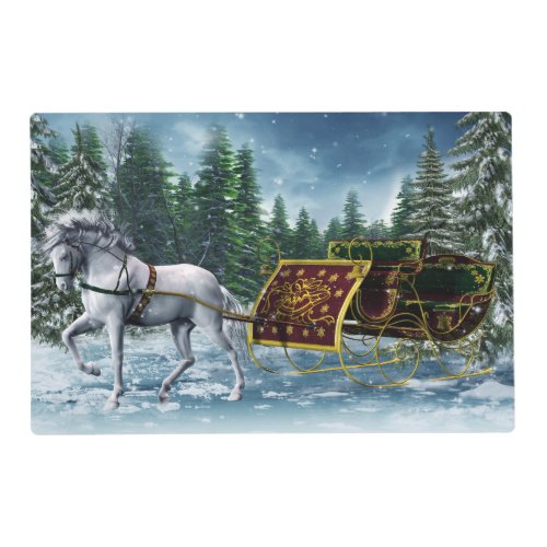 Christmas Sleigh Laminated Placemat