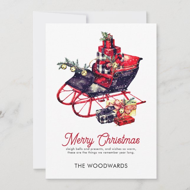 Christmas Sleigh Merry Christmas (Front)