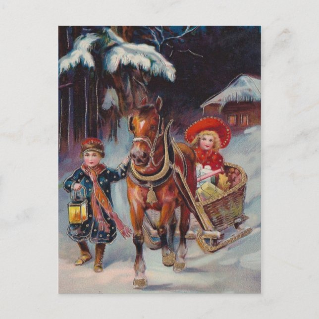 Christmas Sleigh Postcard (Front)