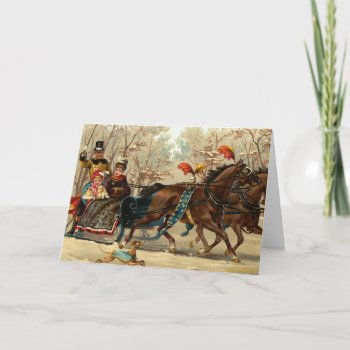 "christmas Sleigh Ride" Holiday Card by ChristmasVintage at Zazzle