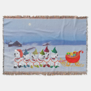 Christmas Sleigh Throw Blanket
