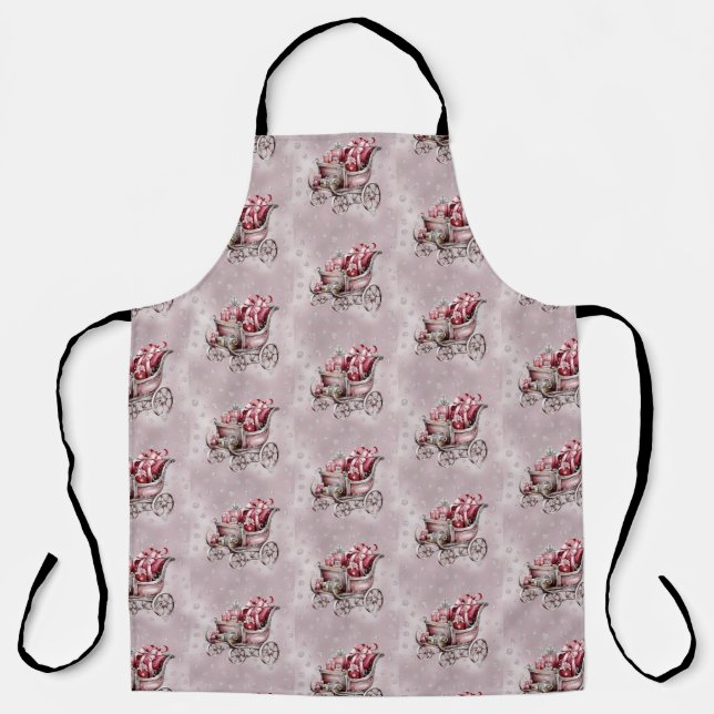 Christmas Sleigh With Gifts Holiday Apron (Front)