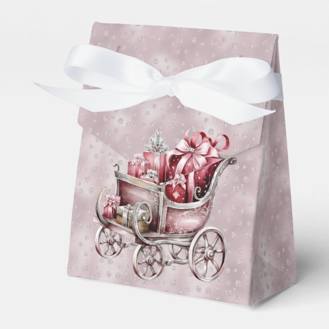 Christmas Sleigh With Gifts Holiday Gift Box (Front Side)