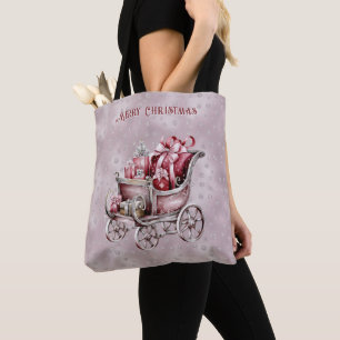 Christmas Sleigh With Gifts Holiday Tote Bag
