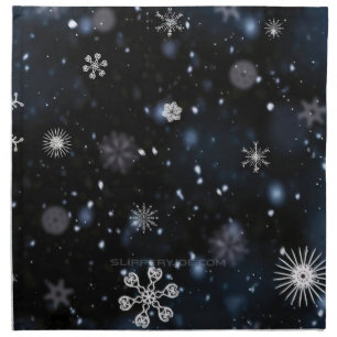 Christmas SlipperyJoe falling various shapes sizes Cloth Napkin