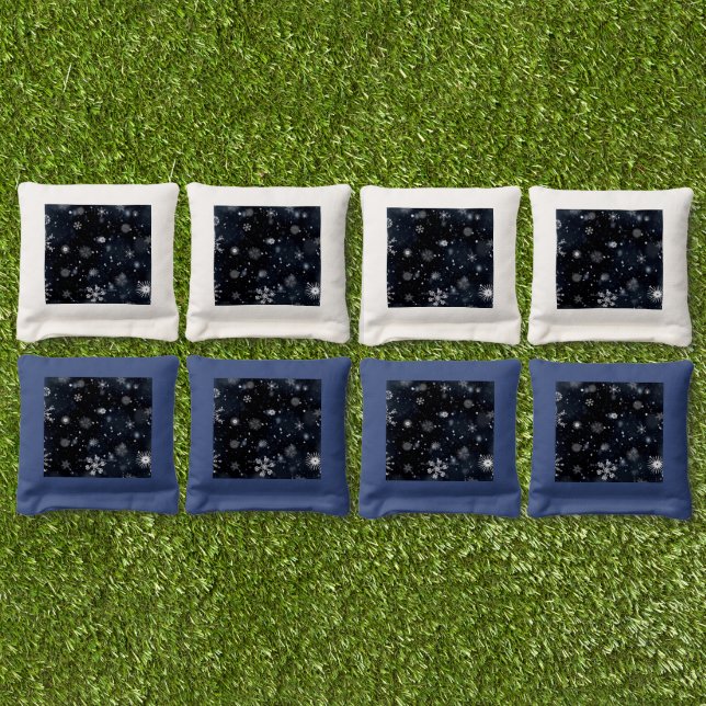 Christmas SlipperyJoe falling various shapes sizes Cornhole Bags (Set)