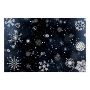 Christmas SlipperyJoe falling various shapes sizes Poster