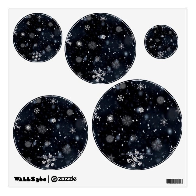 Christmas SlipperyJoe falling various shapes sizes Wall Decal (Front)