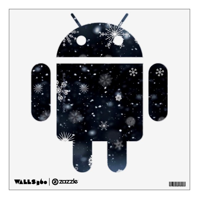 Christmas SlipperyJoe falling various shapes sizes Wall Decal (Front)