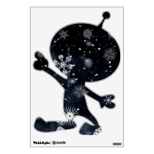 Christmas SlipperyJoe falling various shapes sizes Wall Decal