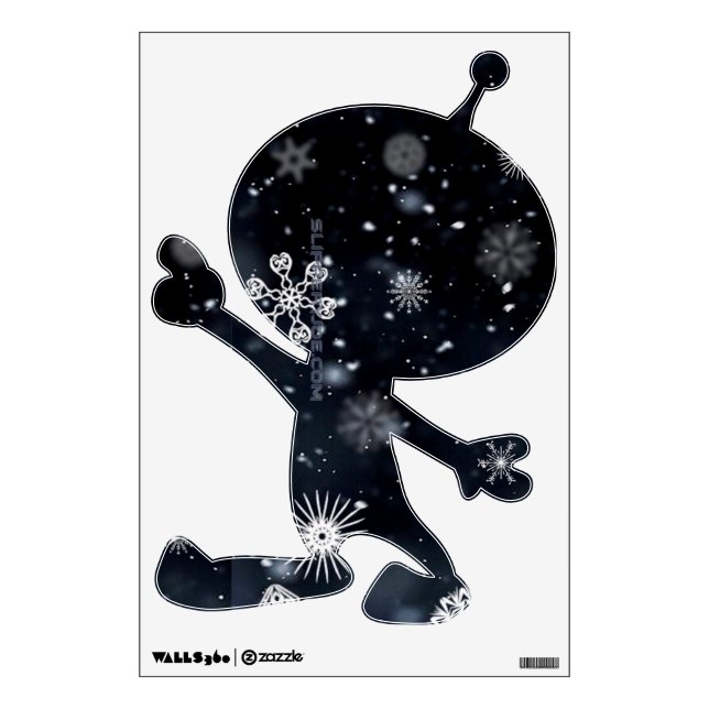 Christmas SlipperyJoe falling various shapes sizes Wall Decal (Front)
