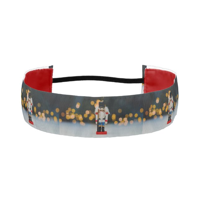 Christmas SlipperyJoe nutcracker figurine ornament Athletic Headband (Front)