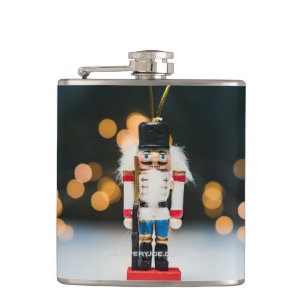 Christmas SlipperyJoe nutcracker figurine ornament Flask