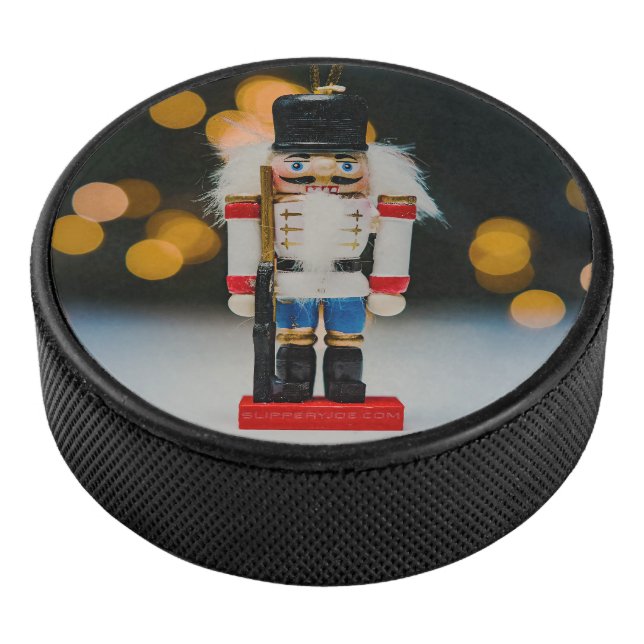 Christmas SlipperyJoe nutcracker figurine ornament Hockey Puck (3/4)
