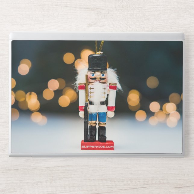 Christmas SlipperyJoe nutcracker figurine ornament HP Laptop Skin (Front)