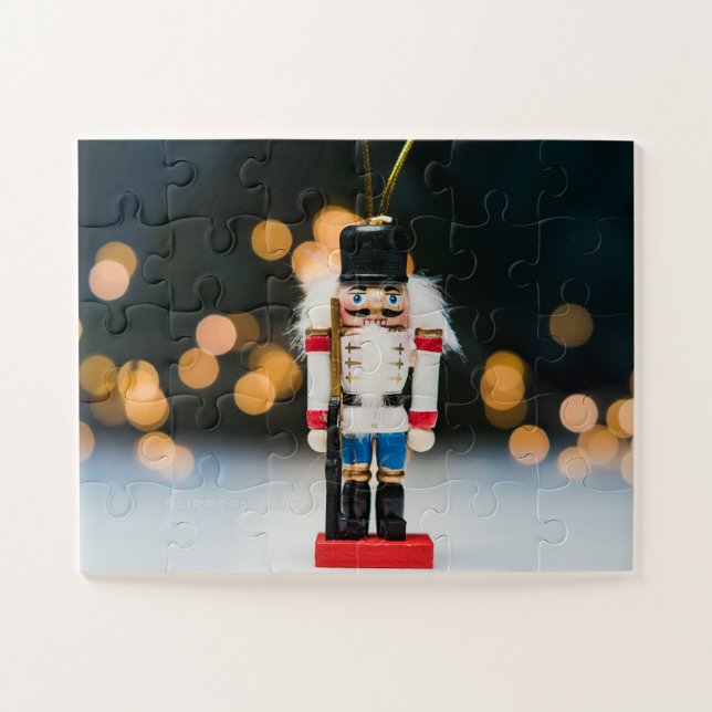 Christmas SlipperyJoe nutcracker figurine ornament Jigsaw Puzzle (Horizontal)