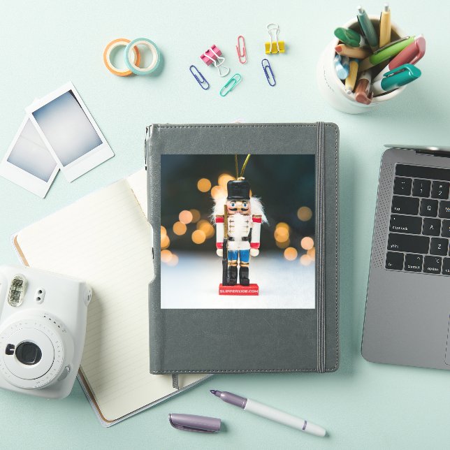 Christmas SlipperyJoe nutcracker figurine ornament Sticker (iPad Cover)