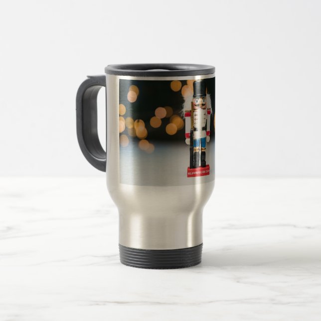 Christmas SlipperyJoe nutcracker figurine ornament Travel Mug (Front Left)