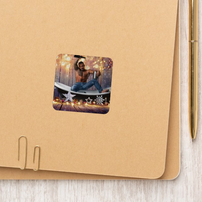 Christmas SlipperyJoe silver gold stars lights wet Patch (On Folder)