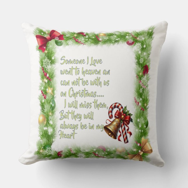 Christmas slogan  throw pillow (Front)