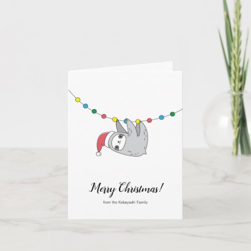 Christmas Sloth Card