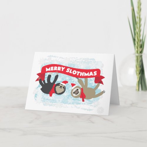 Christmas Sloth Card _ Merry Slothmas