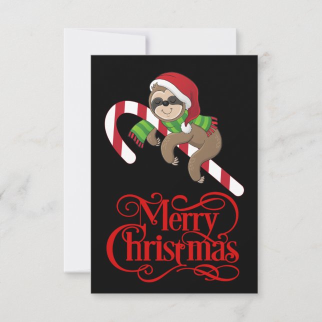 Christmas Sloth Christmas Card (Front)
