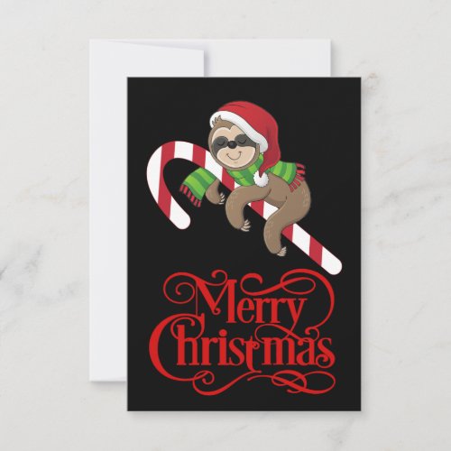 Christmas Sloth Christmas Card