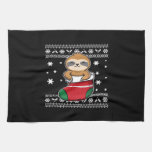 Christmas Sloth Classic T-Shirt Kitchen Towel
