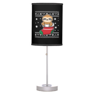 Christmas Sloth Classic T-Shirt Table Lamp