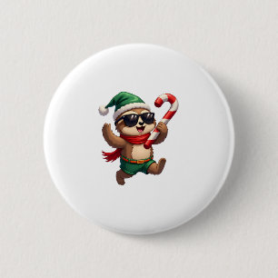 Christmas Sloth Elf Peppermint Candy Cane Shirt Gi Button