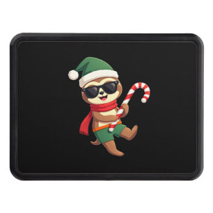 Christmas Sloth Elf Peppermint Candy Cane Shirt Gi Hitch Cover