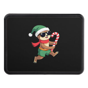 Christmas Sloth Elf Peppermint Candy Cane Shirt Gi Hitch Cover