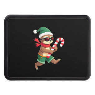 Christmas Sloth Elf Peppermint Candy Cane Shirt Gi Hitch Cover